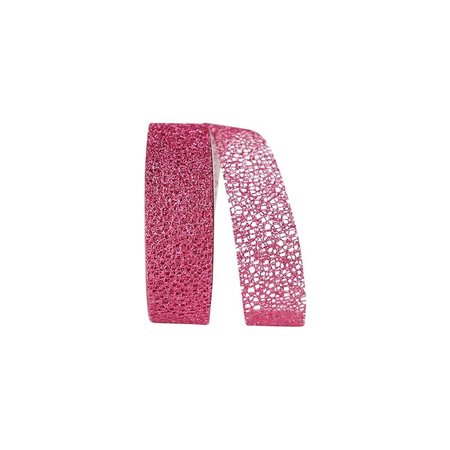 RELIANT RIBBON 10.5 in. 25 Yards Glitter Web Mesh Ribbon, Fuchsia 25757-222-09J